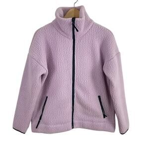 J. Crew Polartec Fleece Full Zip Jacket Purple Women Size Small